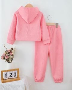 Conjunto de Dos Piezas de Algodón de Alta Calidad para Niños, Chándal Informal a la Moda, Estilo Urbano, Estampado de Dibujos Animados, Transpirable y Suave - Product Image 4