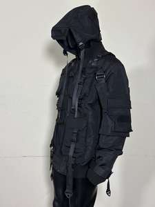 Veste tactique pour homme en toile vintage personnalisée |   Veste d'hiver coupe-vent et imperméable avec fermeture éclair et plusieurs poches |   OEM ODM Disponibles - Product Image 6