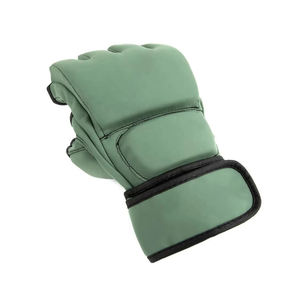 Guantes de Combate MMA Profesionales con Logotipo Personalizado del Fabricante, Guantes de Entrenamiento de Lucha de Medio Dedo en Cuero PU para Artes Marciales - Product Image 1