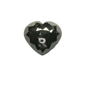 Diamante Negro con forma de corazón, corte de rosa, precio al por mayor - Product Image 1