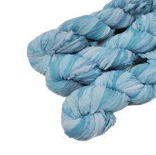 Hilo de seda para hacer punto para trabajo artesanal, hilo de seda de colores blancos, reciclado, indio - Product Image 3