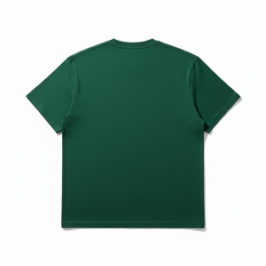 เสื้อยืดแขนสั้นสีเขียวสำหรับผู้ชาย ทรงโอเวอร์ไซส์ สไตล์ลำลอง ผ้าฝ้าย 100% ระบายอากาศได้ดี คอกลม โลโก้ด้านหน้า ผ้าแคนวาส - Product Image 4