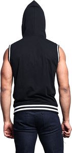 Vêtements de sport décontractés pour hommes, vêtements de sport respirants, sans manches, à capuche, pour un style de vie actif - Product Image 3