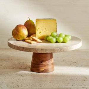Support à gâteau en bois artisanal antique pour une présentation élégante des desserts, décoration de table, utilisation à la maison, en cuisine ou lors de fêtes - Product Image 2
