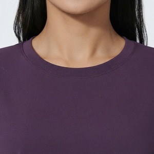 Spandex Solid Elastic Waist Casual Sports 2 Piece Outfit Short Sleeve Loose Crop Top <b>Flared</b> <b>Leggings</b> Set for <b>Women</b> - Product Image 2