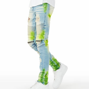 Pantalones Vaqueros de Mezclilla para Hombre, Estilo Único, Corte Ajustado, Cómodos, Elegantes, Elásticos y Personalizables - Product Image 1