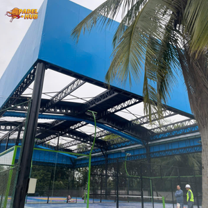 Pista de pádel al aire libre con vistas panorámicas, pista de pádel personalizada, cancha de tenis de lujo, pista de pádel premium. - Product Image 3