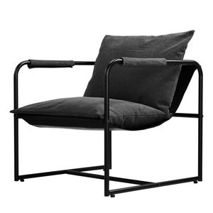 30*30*27.5inch Grey Cushion Oxford Cloth Courtyard Iron Garden Sofa Stylish Outdoor Furniture - Product Image 2