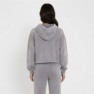 Sudaderas con Capucha de Alta Calidad al por Mayor para Mujer, Estilo Urbano, Ecológicas, Transpirables, con Hombros Caídos, Logotipo Personalizado Impreso, Tejido Francés - Product Image 2