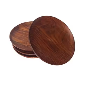 Juego de Platos de Madera Ecológicos de Lujo, Diseño Redondo Clásico, Hechos a Mano y de Grado Alimenticio por blossom craft india - Product Image 2