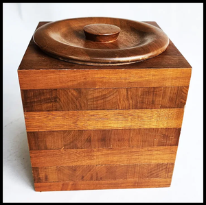 Seau à glace de luxe en bois d'acacia, double paroi isolée, avec couvercle et poignée en métal, vente flash - Product Image 2