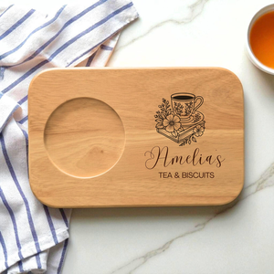 Bandeja de madera para servir, rectangular, 23x15cm, diseño de dibujos animados bonitos y duraderos para decoración de cocina y comedor - Product Image 3