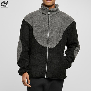 Custom Logo Solid Color <b>Sherpa</b> <b>Jacket</b> Breathable Winter <b>Jackets</b> <b>For</b> <b>Man</b> Long Sleeve <b>Sherpa</b> <b>Jacket</b> <b>Men's</b> - Product Image 2