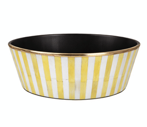 Tazón de Servir Moderno a Rayas de Resina Pulida Hecho a Mano, Ecológico, Apto para Lavavajillas, Personalizable - Product Image 3