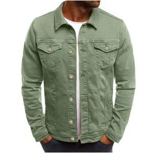 Chaqueta vaquera de mezclilla personalizada al por mayor para hombre, chaqueta vaquera de alta calidad, ropa informal de calle OEM - Product Image 4
