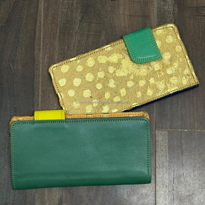 2025 gros femmes crédit porte-carte filles portefeuilles porte-monnaie haute qualité à la main métallique imprimé léopard en cuir portefeuille - Product Image 5