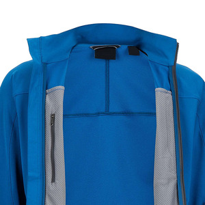 <b>Men's</b> Blue Fleece <b>Jacket</b> Full Zip Stand Collar Windproof Casual Outdoor Wear Regular Fit <b>Long</b> Sleeve Solid Color - Product Image 6