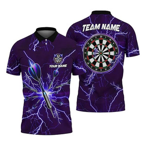 Camisetas de Dardos Personalizadas, Económicas, de Secado Rápido, Sublimadas, para Hombre, Ropa Profesional de Dardos, Camisetas de Poliéster con Bolsillos - Product Image 1