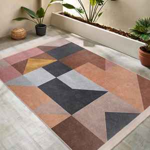 Alfombra Geométrica de Lana Hecha a Mano de Alta Calidad, Alfombra Moderna de Alta Calidad para Piso, Alfombra Abstracta Minimalista de Tamaño Personalizado - Product Image 2