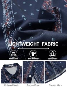 Camisa de playa tropical para hombre, manga corta, estampado hawaiano, informal, con botones, colorida, floral, para vacaciones, camisa de verano para hombre - Product Image 5