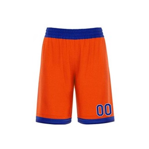Conjunto de Uniforme de Baloncesto Sublimado Personalizado, Naranja y Azul, Malla sin Mangas, Absorbe la Humedad, Unisex, para Adultos, con Impresión de Nombre y Logotipo del Equipo - Product Image 3