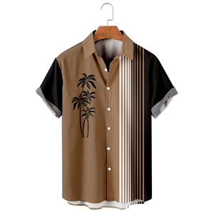 เสื้อฮาวายผู้ชาย OEM ทนทาน ผลิตจากโพลีเอสเตอร์/คอตตอน ระบายอากาศได้ดี แห้งเร็ว เหมาะสำหรับฤดูร้อน แขนสั้น สไตล์ลำลอง ผลิตโดยโรงงาน OEM รับผลิตตามแบบ - Product Image 5