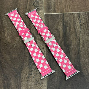 สายนาฬิกา Apple Watch หนังแท้ ดีไซน์ลายตารางหมากรุก งานแฮนด์เมด ทันสมัย สำหรับทุกเพศ ขายส่ง - Product Image 5