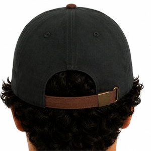 Casquette de baseball unisexe haut de gamme bicolore en coton vintage, ajustable, décontractée, pour l'extérieur, vente en gros OEM, impression personnalisée - Product Image 5