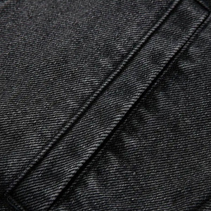 Chaleco Clásico de Mezclilla para Hombre, Corte Ajustado, Color Negro, Sin Mangas, Transpirable, Estilo Cargo, con Múltiples Bolsillos, Logotipo Desgarrado, Ropa Casual Urbana - Product Image 5