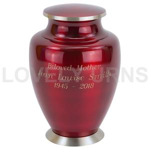 Urna Funeraria de Latón Blanco Loving Hearts con Capacidad de 200 Pulgadas Cúbicas, Estilo Americano - Product Image 3