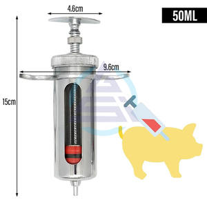 Jeringa de Acero Inoxidable de 10/20/30/50 ml, Jeringa Hipodérmica Veterinaria para Animales, Inyector para Cerdos, Ganado, Ovejas, Herramientas Veterinarias, Suministros Agrícolas - Product Image 6