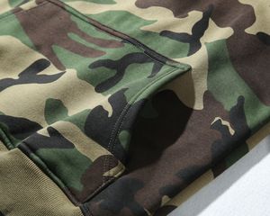 Sweat-shirts à capuche camouflage pour hommes, vente en gros, style hip-hop - Product Image 3