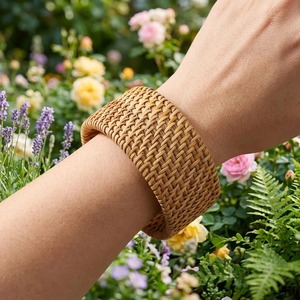 Weaving Cane Wood Trendy Tribal Women's Bangles Polished Rattan Wooden Bangle Jewelry Rustic Luxury Organic Fashion - Product Image 6