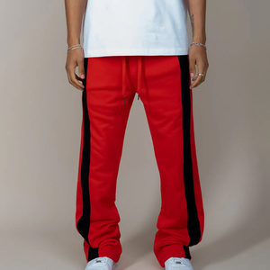 Lightweight Breathable Men's Flare Pants Trendy Wide Leg Trainers Soft Fabric Festivals <b>Travel</b> Flared <b>Trouser</b> High Elastic Waist - Product Image 5