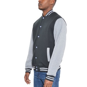 Veste matelassée unisexe à capuche style universitaire en polyester/coton avec imprimé photo, col mandarin, bouton unique, coupe-vent, décontractée, hiver, hip-hop - Product Image 2