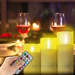 Candele LED Senza Fiamma a 12 Colori con Telecomando e Timer Automatico, Sicure, Senza Fumo, in Vera Cera, per Compleanni, con Effetto Tremolante - Product Image 2