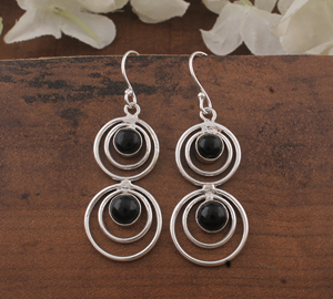 ต่างหูทรงหยดน้ำสีม่วงเข้มเทอร์ควอยซ์ งานฝีมือประณีต สไตล์วินเทจ ประดับอัญมณ์ เหมาะสำหรับงานแต่งงานและงานปาร์ตี้ - Product Image 2