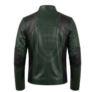 Chaqueta de cuero informal para hombre con diseño de bolsillos funcionales, cómoda de llevar y con cierre frontal clásico. - Product Image 4