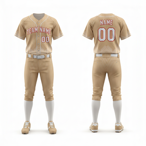Custom Design <b>Baseball</b> Uniform <b>Set</b> with Button Jersey Pants 100% Polyester Quick Dry & Breathable All Seasons for Team Sports - Product Image 2