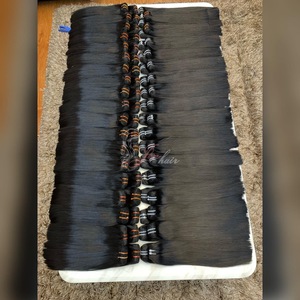 Extensiones de Cabello Humano Virgen, Cabello Natural Liso, Super Doble Trama, Grado 10A 12A - Product Image 2