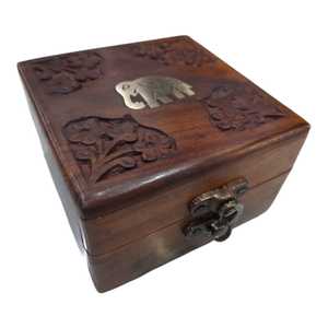 Handcrafted Wooden <b>Watch</b> Box with Lock for Storage Rings Necklaces - Product Image 1
