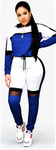 2026 Autumn Fall Winter New Womens Clothing Ladies Fashion Casual <b>Mesh</b> Stitching t Shirt Pants <b>Two</b> <b>Piece</b> <b>Set</b> Suit Women's <b>Sets</b> - Product Image 4
