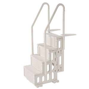Scala per Piscina 48-54 Pollici con 4 Gradini, Doppio Corrimano, Gradini in Plastica Antiscivolo, Capacità Massima di Carico 400 Libbre - Product Image 6
