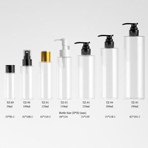Bouteille en plastique PET cylindrique personnalisée avec impression sérigraphique, pompe de pression, pour emballage de lotion, shampoing, huile capillaire, cosmétiques, TZ-89~TZ-95 - Product Image 6