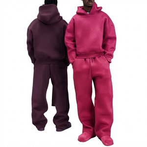 Conjunto de Sudadera con Capucha y Pantalones Unisex 100% Algodón, Estilo Urbano, Transpirable, Elástico en Cuatro Direcciones, Ecológico, Corte Regular, Largo Completo - Product Image 4