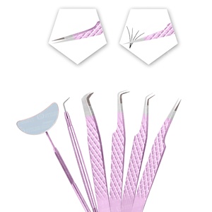 Kit de Pinzas para Pestañas Profesionales para Artistas de Pestañas, Venta al por Mayor OEM, Incluye Herramienta para Levantar Pestañas, Espejo para Pestañas, Mango Personalizable con Logotipo - Product Image 2