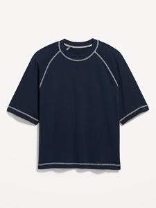 เสื้อยืดแร็กแลนพรีเมียม ตัดเย็บด้วยด้ายคอนทราสต์ ทรงโอเวอร์ไซส์ สตรีทแวร์แบบสั่งทำ เสื้อยืดคอตตอนผู้ชาย แขนแร็กแลนโอเวอร์ไซส์ ตัดเย็บด้วยด้ายคอนทราสต์ - Product Image 1
