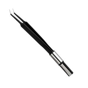 European Non Stick McPherson Angled Bipolar Forceps 10.2 cm 0.5mm Tip Reusable Stainless Steel Surgical <b>Instruments</b> - Product Image 2