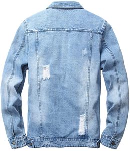 Men's Premium <b>Denim</b> <b>Jacket</b> Vintage Washed Cotton Button Front Casual Streetwear Fashion Outerwear <b>Custom</b> OEM ODM Wholesale Fit - Product Image 2