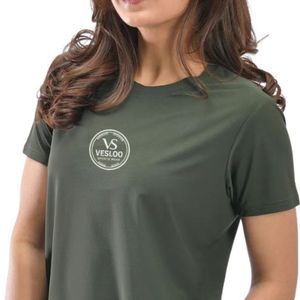 Camiseta Deportiva para Mujer, Color Oliva, Transpirable, de Secado Rápido, Ligera, para Gimnasio, Fitness, Entrenamiento, Running, Ropa Deportiva - Product Image 6